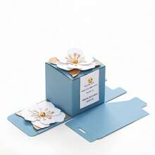 5PCS/10PCS Forest Green Wedding Packaging Box Gift Packaging Gift Box Empty Box Holiday Three-Dimensional Flower Design