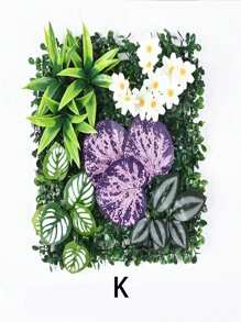 Mur arrière décoratif avec plante artificielle de pelouse Milan. Fausse pelouse, fleurs artificielles. Certaines couleurs sont aléatoires, sous réserve du produit réel reçu.