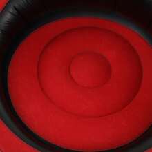 78 X 75cm Sofá inflable, Flocking Aire Sofá inflable simple Silla Ultra suave Sofá Sofá Bolsa de frijoles Silla para sala de estar Dormitorio Sala de lectura Oficina Balcón Viajes, Con una válvula rápida- Inflado rápido, fácil de almacenar y transportar - Rojo - Ver 8