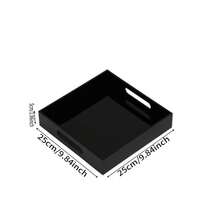 25 X 25 Cm Sturdy Acrylic Tray With Handle - Kitchen, Bathroom, Office Countertop Storage Tray - Cosmetics, Jewelry, Toiletries, Toys, Small Tools - Multicolor - View 13