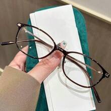 Korean Fashion Brown Small Frame Light Glasses