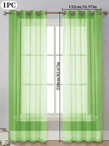 1 Pieza De Tul Transparente De Color Sólido Para Decoración De Ventana Del Dormitorio Y Sala De Estar