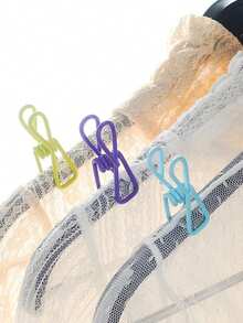 Multi-Purpose Windproof Clothespin With Rope, Suitable For Hanging Towels, Socks, Clothes - Plastic, Stainless Steel, Natural Bamboo Clothespins - Multicolor - View 9