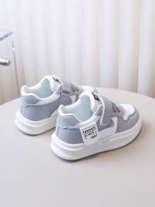 Stylish PU Kids' Sneakers! Lightweight & Ultra-Soft, Featuring Hook-And-Loop Fastenings, Charming Prints, And A Classic White Design. Perfect For Boys & Girls In Any Season – Rock Them At School, Festivals, Vacations, Or Daily Adventures Indoors & Out!