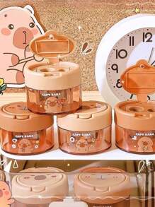 1pc/3pcs/5pcs Cute Capybara Shaped Manual Pencil Sharpener, Random Color & Style, Creative Flip Cover Pencil Sharpener, Cartoon Handheld Pencil Sharpener Suitable For School And Office Use, Suitable For Pencils And Cosmetic Pencils, Compact Pencil Sharpener, Desktop Decor Portable Pencil Trimmer, Student Learning Supplies Gift, Loved By Children, Boys, Girls, School Supplies Back To School