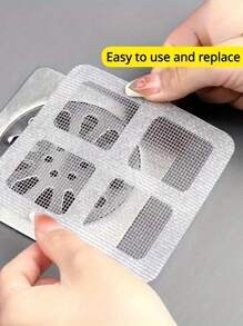 500 pezzi/1 pezzo Adesivo antitappeto per scarico, Filtro per capelli riutilizzabile per scarico doccia, adatto per doccia, vasca da bagno, lavandino da cucina, lavanderia, bagno domestico e scarico del water, drenaggio rapido e facile manutenzione, scelta ideale per regali di Natale.