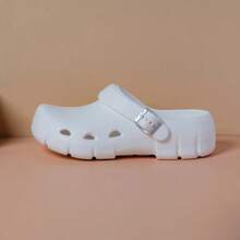 女士手术室透气凉鞋，夏季新款时尚百搭舒适软底拖鞋，厚底防滑休闲沙滩人字拖，简约清新拖鞋，防滑浴室拖鞋 - 白色 - 查看 6