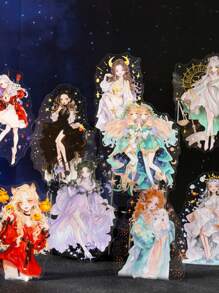 10 adesivos de personagens originais, série 12 deusas do zodíaco, pacote de adesivos para scrapbooking, adequado para decoração de diários de estudantes