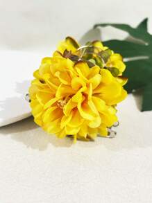 发夹 1 件女士仿花发夹，红色、橙色、米色、蓝色、黄色、牡丹色、黑色、灰色、透明，适合节日、派对、日常佩戴发饰优雅爪夹，学校用品，大学