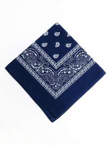 1pc Black Vintage Floral Pattern Men Pocket Square, Versatile Fashion Accessory Suitable For Daily Wear, Outfit, Hangout, Party, Holiday, Valentine's Day, Halloween, Birthday, Summer Trips, Beach, Yacht, Vacation - Black - View 7