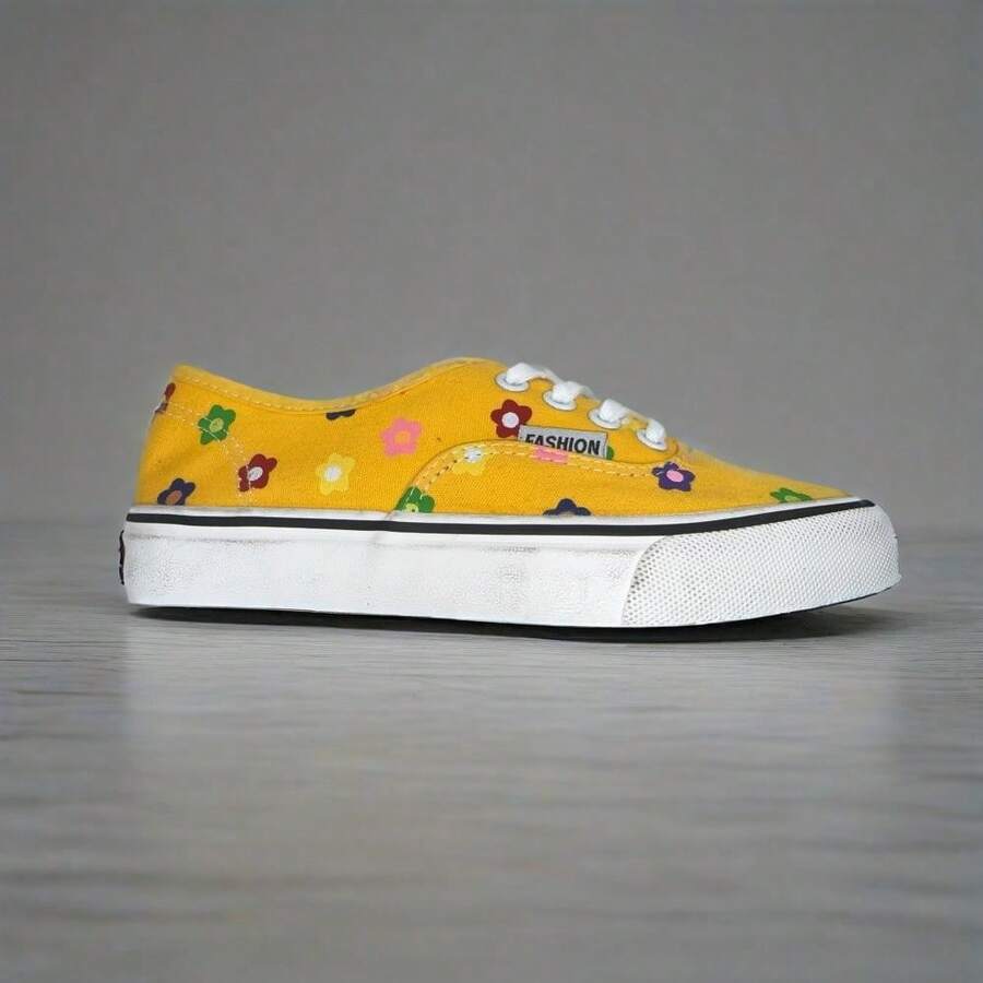 Zapatillas casuales universales para hombre y mujer, lona urbana universal para hombre y mujer, refrescantes, cómodas, lindas, adecuadas para caminar, fitness, negras,amarillas - Amarillo - Ver 1
