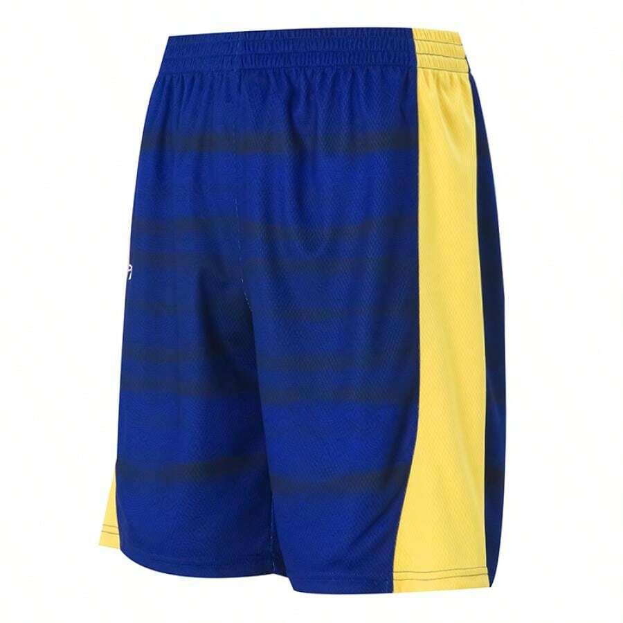 Under Armour Basketball Shorts, Knitted Breathable Soft Unisex Casual Running, 22500103-400 - Blue/yellow - View 1