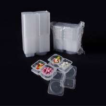 1 pieza Caja dividida desechable, Recipiente portátil de condimento de doble sabor de salsa de tomate y ensalada, Caja de aperitivos con compartimentos duales