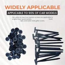 Free Extra 500 Seeds/100pcs Nylon Universal Cable Tie Buckle - Heavy Duty Self-Locking Zip Ties Holder With Pin & Button Design, Plastic Cable Ties Tool Fasteners Car Body, UV Resistant Zipties For Car Daily Auto Fixing - 20 chiếc màu đen - Xem 4