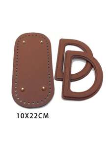 3pcs Handmade Bag Accessories Set, Matching D-Ring Handles, Woven Bag Bottom, DIY Bag Making Kit - Multicolor - View 12