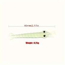 50pcs Luminous Soft Shrimp Bait Fishing Lures - Glow In The Dark Prawn Lure For Night Fishing - White - View 8