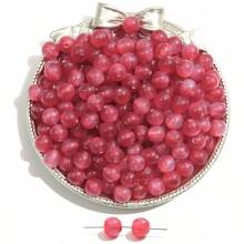 8/10/12mm 1 件圆形星空美人鱼公主亚克力珠，用于手工珠宝制作的装饰珠，手链、项链、手机链、DIY 珠宝工艺品，情人节、生日、圣诞节的最佳礼物