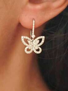 1 par de pendientes colgantes de circonita cúbica preciosa para mujeres, para boda, compromiso, aniversario, fiesta, joyería, regalo del Día de San Valentín