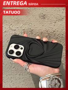 3D Heart Shape Phone Case, Drop-Proof Protective Soft Shell, Compatible With IPhone16 Pro Max/16Pro/16Plus/16/15/14/13/12/11 - 黑色 - 查看 5