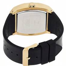 Guess 男士 Tonneau 多功能石英表 GW0202G1 黑色镂空表盘和弹性表带休闲手表适合日常商务聚会佩戴，是送给父亲男友的生日礼物 - 金色 - 查看 5