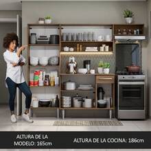 Cocina Integral Completa Modular Madesa Emilly Top Con Encimera Color Rústico/gris - Marrón y Gris - Ver 6