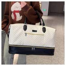3pcs Large Capacity Tote Travel Bag, Fashion Handbag Shoulder Bag With Crossbody Bag And Toiletry Bag - Black - View 8