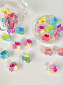 8 件/12 件/套什锦金属水晶花发夹发饰优雅爪夹，学校用品，大学