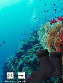 1 Pair Waterproof & Warm Diving/Beach Socks, Dual-Purpose - Multicolor - View 6