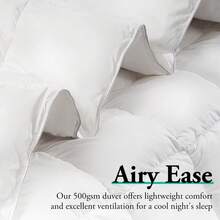 SUN YEE Goose Down Duvet Quilt 500GSM Duvet Doona Winter Summer Quilt King - 白色 - 查看 3