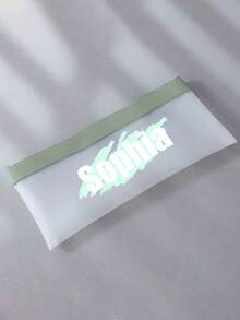 1pc Custom Frosted PVC Pencil Case Graffiti Stationery Storage Bag Student Opening Gift Pencil Case Custom Simple And Creative Large Capacity Transparent Zipper Pencil Case Suitable For Holiday Gifts, School Gifts, Graduation Gifts, Party Gifts, Giving To Sons, Daughters, Fathers, Mothers, Good Friends, Boyfriends, Girlfriends, Classmates, And Family. Suitable For Schools, Indoor, Outdoor, And Offices,For School Supplies,Back To School,Office & School Supplies,Xmas Decoration,Pencil & Marker Cases - Multicolor - View 12