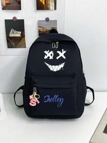 定制专属背包，印上个性化姓名或节日祝福。定制您的专属背包。全新开学季背包，男女学生皆宜，采用尼龙拉链设计，休闲百搭，适合大学生、初中生和小学生。您可以印上姓名、字母、幸运数字等。
