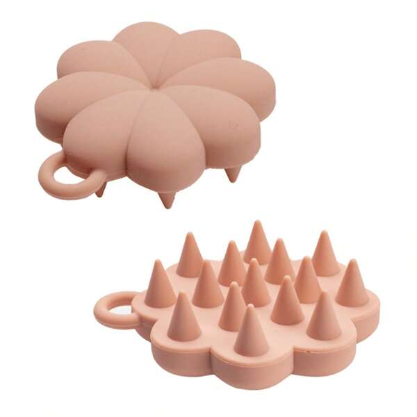 1pc Scalp Massager Shampoo Brush, Bath Comb,1pc Soft Silicone Comb Teeth For Scalp Care,Shower Hair Scalp Scrubber Exfoliator For Dandruff Removal, Head Massage, Wet & Dry For Men,Women Kids,With Handle And Easy To Hold, Two Tone Massage Hair Washing Brush, Hair Brush/Hair Comb,Back To School,Travel Holiday Essentials,Hair Accessories For Women