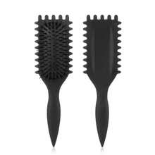 Finishing Brush For Curly Wavy Hair Detangling Without Damaging Smooth Strands - 黑色 - 查看 6