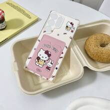 Sanrio Cute KT Cat Phone Case Compatible With Apple 11/12/13/14/15/16 Pro Max Plus, Card Holder Phone Case Compatible With Galaxy S25, Galaxy S24 ULTRA, Galaxy S24 FE, Galaxy S25 ULTRA, Galaxy A36, Galaxy A56, Galaxy S23 Ultra, Spark GO 2024, POP8, Spark 20C, Spark 20, POVA6, POVA6 PRO 5G, POP9 4G, Spark GO1, Spark GO 2025, Shockproof, Holds Student Card, Credit Card, ID Card