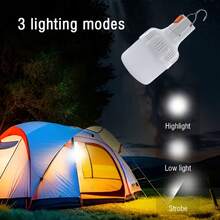 4pcs Rechargeable LED Camping Lanterns With USB Charging, Hands-Free Tent Light & Hook - Perfect For Adventure, Climbing, Emergencies & Holidays, Camping Accessories - 白色 - 查看 4