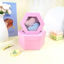2pcs Hexagon Gift Boxes, Solid Color Stationery Desk Storage Boxes, Suitable For Birthday, Wedding, Graduation Gift Packaging School Supplies, Back To School