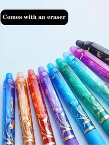 10 buah Pulpen Klik Warna-warni yang Dapat Dihapus dengan Isi Ulang yang Dapat Dihapus, 10 Pulpen Gesekan Beraroma yang Dapat Dihapus dengan Efek Gesekan, Pulpen Gel Tahan Suhu Tinggi yang Menghilang untuk Siswa, Cocok untuk Musim Kembali ke Sekolah - Set - View 4