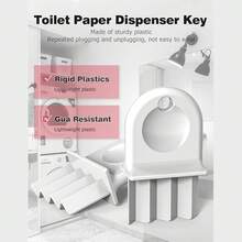 Juego de 5 llaves para dispensadores de toallas de papel comerciales. Es una herramienta indispensable para el personal de limpieza, profesionales de mantenimiento, escuelas, hospitales, edificios de oficinas, etc., y les brindará una gran comodidad. - Blanco - Ver 5