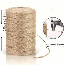 2毫米天然麻绳 黄麻装饰线 DIY 工艺品礼品包装黄麻绳 园艺婚礼派对装饰