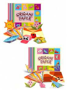 108-kolorowy kreatywny zestaw origami – 54 wyjątkowe wzory, idealny do majsterkowania i zajęć edukacyjnych, idealny do projektów klasowych i jako upominki na przyjęcia, poprawia koncentrację i skupienie, świetny prezent urodzinowy dla dzieci, prezenty na powrót do szkoły dla chłopców i dziewcząt