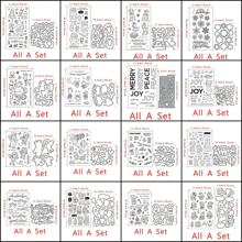 16 件圣诞装饰金属切割模具套装，碳钢模具工具，适用于切割、压花、剪贴簿、贺卡、家居装饰项目