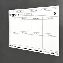 1pc Magnetic Fridge Calendar - Strong Magnetic Backing, Smooth Dry Erase Surface, Practical Calendar, Durable Whiteboard - Perfect For Kitchen Organization, Meal Planning, Family Planners, Reminders, And Notes On Refrigerator