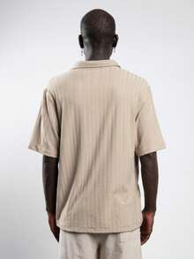 Men's Summer Dog Print Round Neck Short Sleeve Casual T-Shirt - Beige - View 2