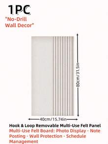 1pc Rectangular Felt Wall Sticker, Home Wall Transformation Felt Board, Wall Decor Padding, Headboard Wall Wrap, Suitable For Room Decoration, Storage Organization, Bedroom Sound Absorption, Wall Covering, Wall Transformation, Bedroom Headboard Protection, Room Graffiti Covering, Applicable To Bedroom/Study/Office/Dorm/Classroom Etc.