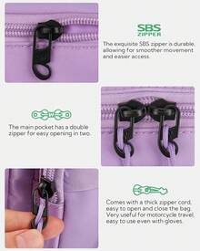 WATERFLY Riñonera cruzada para mujeres y hombres con bolsillos, correa ajustable, Negro, 9.06 x x 3.54 pulgadas - Morado - Ver 6