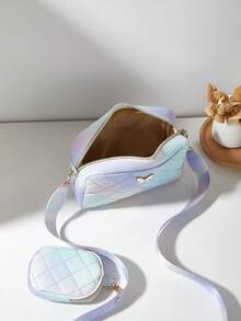 Women's Butterfly Shoulder Bag, Quilted Crossbody Bag, Small Pouch Wallet - Multicolor - View 6