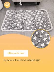 1 件多色波浪纹加厚宠物床垫，四季毛绒宠物床和箱垫，柔软透气的猫狗宠物毯，温暖舒适的室内外宠物床垫，适合中小型猫狗的坐垫和睡垫宠物用品，可用水和机洗 - 彩色 - 查看 11