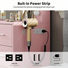 FUSOU Makeup Vanity Desk With Power Outlet, 37'' W Vanity With Mirror And 11 LED Lights, 3 Adjustable Lighting Modes, 5-Drawer Dressing Table For Bedroom Or Dressing Room - Pink - View 4