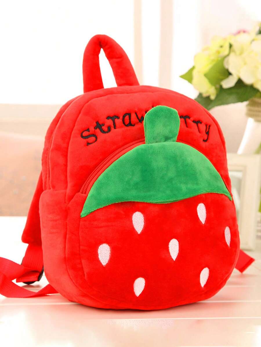 Portable Cartoon Plush Backpack, School Shoulder Bag, Small Backpack - Multicolor - View 1