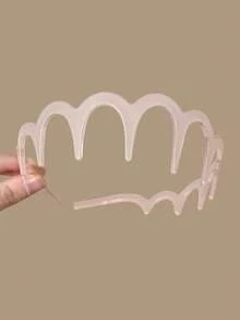 3 件装女孩简约优雅返校防滑头带，甜美发饰 - 彩色 - 查看 5